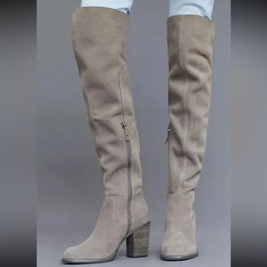 Kelsi Dagger Womens Over The Knee Wide Calf Boots Tan